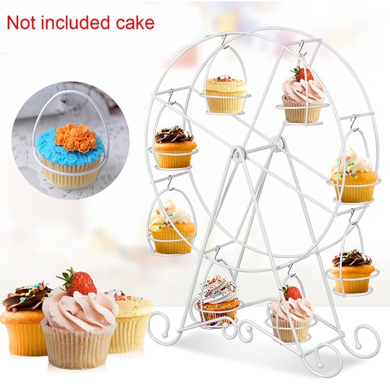 8 Cups Rotating Ferris Wheel Cupcake Stand Wedding Birthday Party