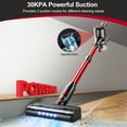thumbnail image 3 of SUXIANGVAC Cordless Vacuum Cleaner, 30Kpa Powerful Suction 8-in-1 Stick Vacuum with LED Display, 3 Modes Suction, Lightweight Vacuum for Hardwood Floor/Carpet/Pet Hair, Red, 3 of 9