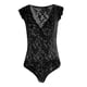thumbnail image 3 of Gibobby Conjunto de lencería Conjunto de Liguero con Sujetador de Encaje, Lencería Elegante y Exquisita para Mujer para Noche de Bodas, Luna de Miel y Más(Negro, 4XG), 3 of 5