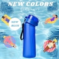 thumbnail image 3 of 25 Oz Flavored Water Bottle, 750ml Water Bottle with Flavor Pods, Flavor Water Bottle for Kids, Blue Water Bottle with 3 Pods Flavors, 3 of 7