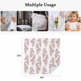 thumbnail image 5 of Red Botanical Cloth Napkins, Pastoral Elegant Spring Floral Washable and Reusable Dinner Napkins Set of 6, Table Napkin for Kitchen Party Birthday Wedding Hotel Housewarming 20"x20", 5 of 9