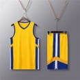 thumbnail image 4 of RKSTN Soccer Maillot Enfants Sans Manches Col Rond Chandail de Soccer avec Shorts Ensemble d'Uniforme d'Entraînement 2 Pcs Ensemble de Maillot de Soccer (Jaune, TP) Unisexe, 4 of 5