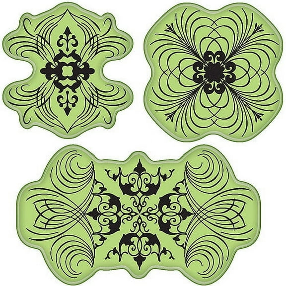 Inkadinkado Stamping Gear 4"X4"-Elegant Motifs, Pk 3, Inkadinkado