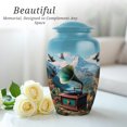 thumbnail image 5 of Gramophone Cremation Funeral Urns For Human Ashes - Blue Mini Urn For Ashes Set Of 4 - Adult Urns For Ash Adult Female Mother - 1 Large Decorative Urn For Dad, 10&3 Inch, 5 of 7