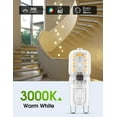 thumbnail image 4 of 10-pack 3W G9 3000K LED bulb, equivalent to 25W halogen bulb - Warm white, 4 of 5