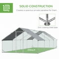 thumbnail image 6 of PawHut Galvanized Metal Chicken Coop Walk-in Enclosure w/ Cover for Outdoor, 6 of 10