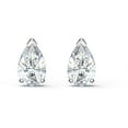 thumbnail image 1 of Swarovski Attract Pear Stud Pierced Earrings - White - Rhodium Plated, 1 of 2