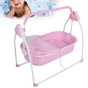 FAGINEY Baby Electric Music Cradle Bed USB Plug Baby Soothing Swing Pink Crib