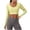 Yellow, variant on Workout Tops for Women Long Sleeve Cropped Slim Fitting Scoop Neck Racerback Quick-Dry Yoga Tennis Gym Tops