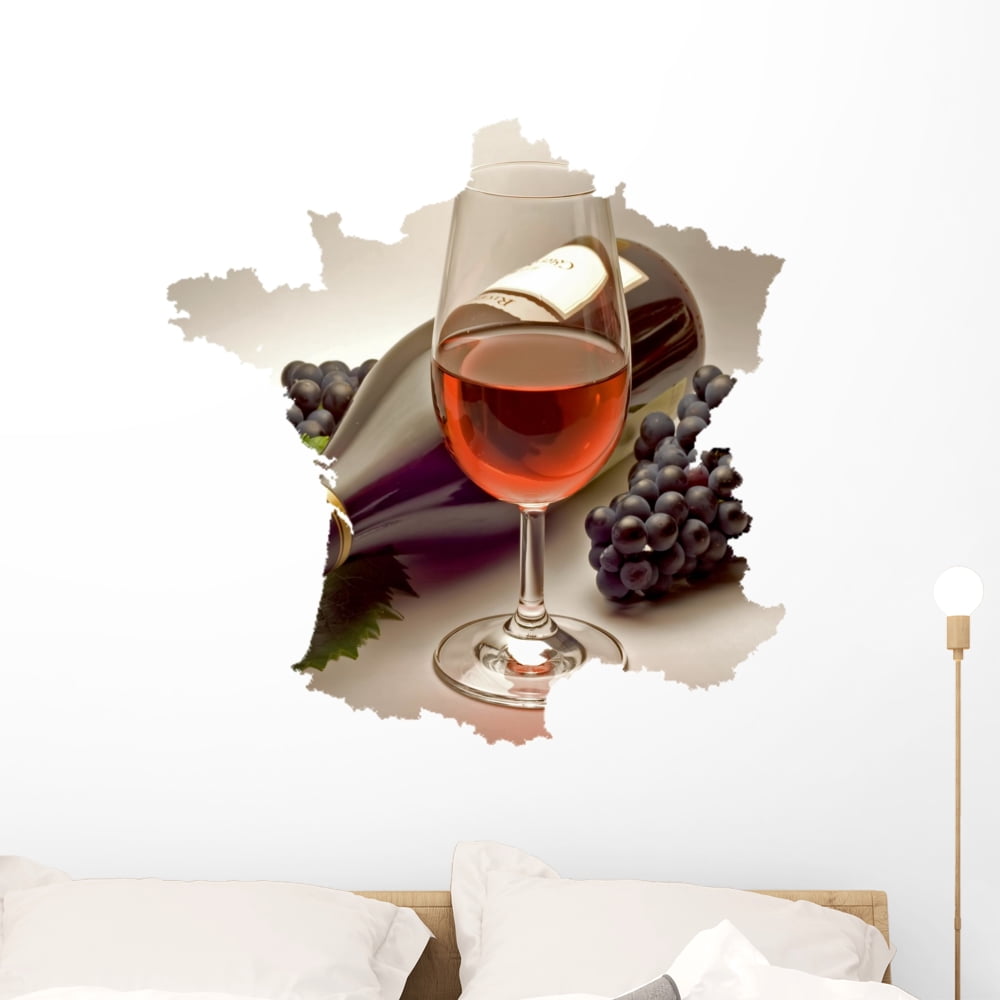 French Wines Wall Mural by Wallmonkeys Peel and Stick Graphic (36 in W ...