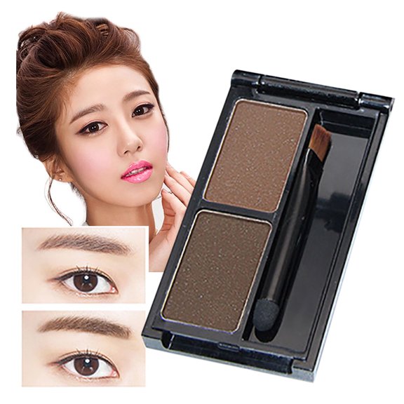 Two-Color Eyebrow Powder - Waterproof Sweat-Proof Long-Lasting, Natural Finish, Easy to Apply, Rich Pigment, Delicate Texture, Makeup Eyebrow Kit, Women, for Sensitive Makeup Organizers
