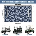 thumbnail image 3 of Pretty Floral Golf Cart Front Seat Protector 51" x 31" Towel Style Cover Universal Fit Microfiber Fabric, 3 of 8