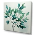thumbnail image 2 of Designart "Subtle Leaf Impressions In Teal Tenderness I" Leaves Wall Art Prints, 2 of 7