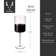 thumbnail image 4 of Viski Crystal Square Stemmed Red Wine Glasses Set of 2, 4 of 6