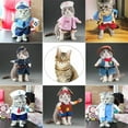 thumbnail image 4 of Funny Costumes Pets Cute Cat Costumes Funny Cats and Dogs Costumes Stand Up Halloween Cosplay Cat Clothes Supplies (A,M), 4 of 6