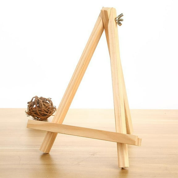 Raindrops 3-Piece Small Wooden Triangle Display Stand Easel Set for Students and Artists, Portable and