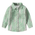 thumbnail image 4 of Boys Girls Button Down Shirts Dressy Casual Hawaiian Shirts Long Sleeve Boho Tops Summer Beach Outfits for 5-16 Years, 4 of 4