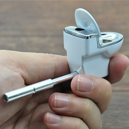 - Girl12Queen Portable Mini Aluminum Creative Toilet Style Tobacco Herb Cigarette Smoking Pipe