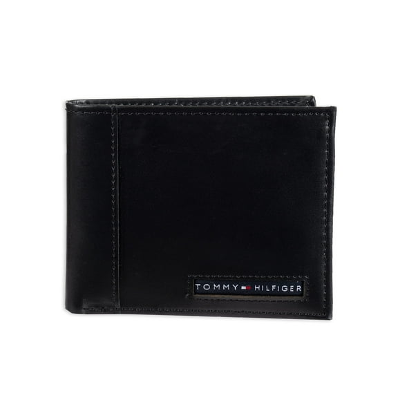Cartera Tommy Hilfiger Hombre Piel Pliegue Fino Negra