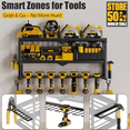thumbnail image 5 of Power Tool Organizer, 7 Drill Holder for Tool Organizer, Storage and Organization for Garage, Heavy Duty Metal Tool Shelf Utility Rack for Cordless Power Tools Suitable for Pegboard/Workshop, 5 of 6