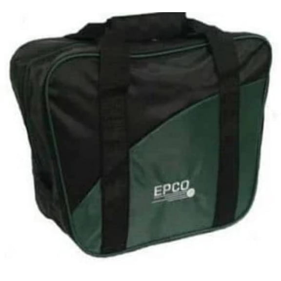 BuyBocceBalls Listing - 4 ball (with shoes) Aurora Soft Pack Bowling (Candlepin or Duckpin) Ball Bag - Black & Green