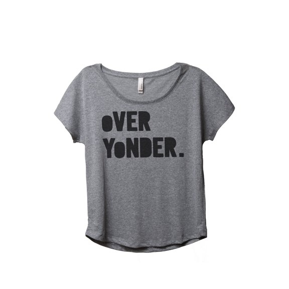 Thread Tank Over Yonder Women's Relaxed Slouchy Dolman T-Shirt Tee Heather Grey Small