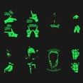 thumbnail image 3 of 8 Sheets Tattoo Sticker Luminous Fake Tattoo Temporary Tattoo for Halloween, 3 of 4