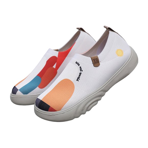 Womens Canvas Slip on Loafers Fashion Comfortable Soft Nurse Orthopedic Walking Shoes Non Slip Work Sneakers