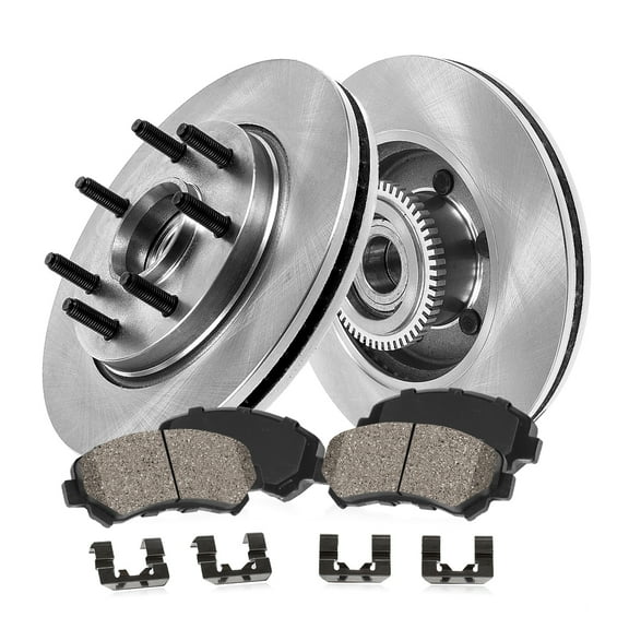 Callahan Brake Parts Brake Kit for Ford F-150 2004-2008, Lincoln Mark LT 2006-2008 Front Replacement Brake Rotors with Ceramic Brake Pads EBYK043663