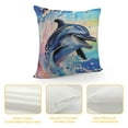 thumbnail image 4 of ARISTURING Watercolor Dolphin Pillow Covers Cute Cartoon Wild Sealife Decor Cushion Covers for Kids Boys Girls Lovely Ocean Creature Dreamy Cushion Cases for Housewarming, 4 of 5