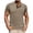 Khaki, variant on Gfyviroh Men's T-shirts Trendy Solid Color Short Sleeve Tops Button Henley Pullover Tshirts with Pocket