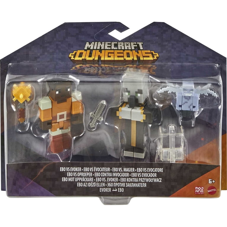 Minecraft Dungeons Adriene & Skeleton Battle Figures 2-Pack - 3.25-inch Action Toys For Kids 6+