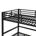 thumbnail image 5 of Full over Full size pull-out Metal Bunk Bed Frame with Safety Guard Rails and Ladder, Lower Bunk Can be Pulled Out in 3 sections for Bedroom, Apartment, Mattress Not Included, Black, 5 of 9