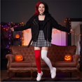 thumbnail image 6 of Lumtrix Mismatched Thigh High Socks for Women Asymmetrical Solid Knee High Stockings Soft Stretchy Socks for Casual Party H One Size, 6 of 6