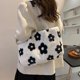 thumbnail image 3 of Las mujeres imprimen los bolsos de las axilas Bolso de mano grande de la felpa del invierno (flor blanca) Likrtyny Para estrenar, 3 of 9