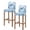 Blue, variant on Sea Turtle Coastal Bar Stool Covers Set of 2, Blue Summer Beach Coral Jellyfish Stretch Washable Bar Chair Covers with Backs, Removable Pub Counter Height Chair Cover for Kitchen Dining Room Cafe