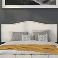 thumbnail image 3 of Flash Furniture Lexington Upholstered Queen Size Headboard with Accent Nail Trim in White Fabric, 3 of 11