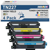 TN227 Toner for Brother TN227 TN223 High Yield Toner Cartridge Set for MFC-L3770CDW L3290CDW HL-L3270CDW MFC-L3750CDW MFC-L3710CW L3210CW Printer（4 Pack）