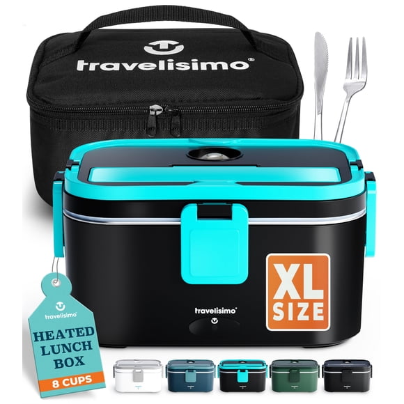 Fiambrera eléctrica TRAVELISIMO, extra grande, 1,8 L, 100 W, 8 tazas