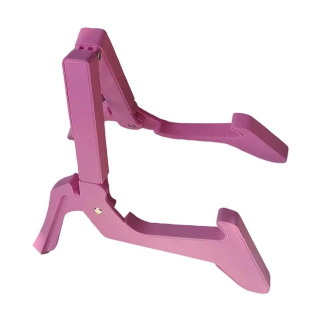 HILABEE Foldable Guitar Stand A Frame Versatile Anti Slip Stable Guitar Support Holder for Bass Cello Classical Electric Guitars Shop Pink