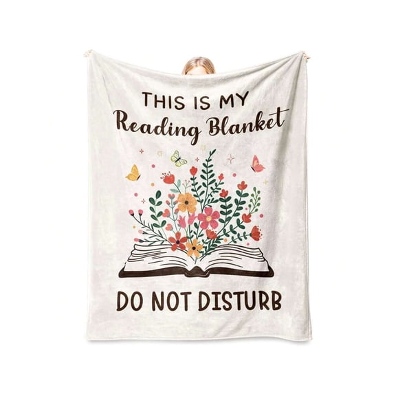 Book Lovers Gifts For Women Men, Flannel Soft Book Reading Blanket Decor, Book Reader Gifts For Christmas Birthday, Reading Accessories, Bookish Bookworm Gift, Great For Holiday Gifting & Reading