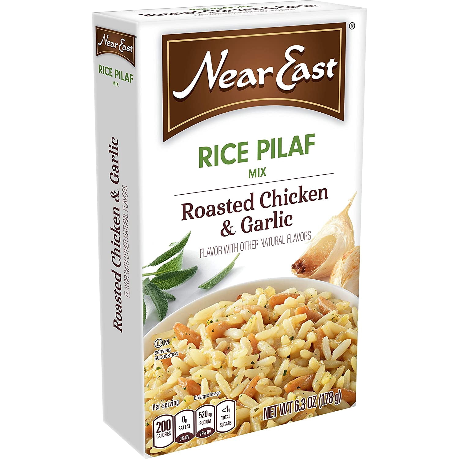 Pack of 12, Near East Roasted Chicken & Garlic Rice Pilaf Mix, 6.3 oz