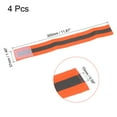 thumbnail image 2 of Uxcell Reflective Bands for Arm Wrist Ankle Leg 12x1.5 Inch Strip Wide for Cycling Running Walking Orange 4 Pack, 2 of 5
