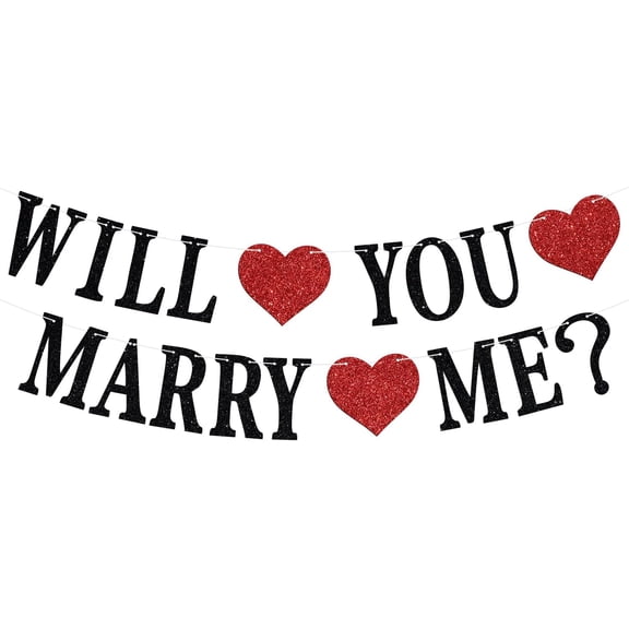 Will You Marry Me Banner, Sweet Engagement Bridal Shower Party Decorations, Future Mr&Mrs/Just Engaged, Newly Engaged Couple Engagement Wedding Party Decoration Supplies