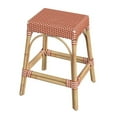 thumbnail image 2 of Home Square Rattan Counter Stool in Orange and White - Set of 2, 2 of 7