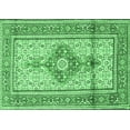 thumbnail image 1 of Ahgly Company Indoor Rectangle Medallion Emerald Green Traditional Area Rugs, 7' x 10', 1 of 4