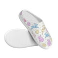 thumbnail image 3 of Lsque Easter Colorful Rabbit Pattern Womens Comfort Cotton on Scuff With Memory Foam and Anti-skid Sole Slipper-37/38, 3 of 7