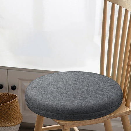 

DURUA Memory Foam Seat Cushion - Round Knitted Floor Futon Cushions Support Pillow Home Office Chair Stool Pads - 11.81 Inch Dark Gray