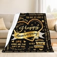thumbnail image 6 of Anniversary Blanket, Wedding Anniversary Blanket Gifts, Anniversary Romantic Gifts for Couple, Ultra Soft Throw Blanket, Fluffy Blanket, Gift for Boyfriend/Girlfriend, Wife/Husband, 60"x80", 6 of 6