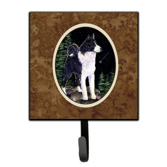 Carolines Treasures SS8483SH4 Starry Night Karelian Bear Dog Leash or Key Holder 7Hx4.25W multicolor